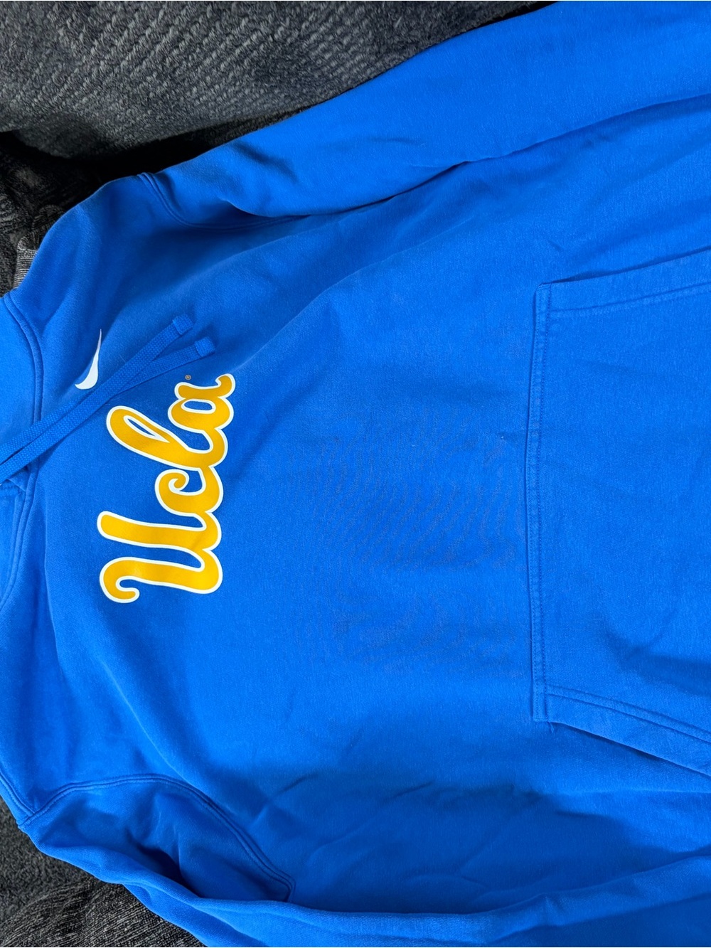 Nike UCLA Royal Blue Hoodie with Yellow Script